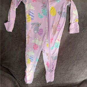 Little Sleepies Pastel Bunny and Egg Kids Footie